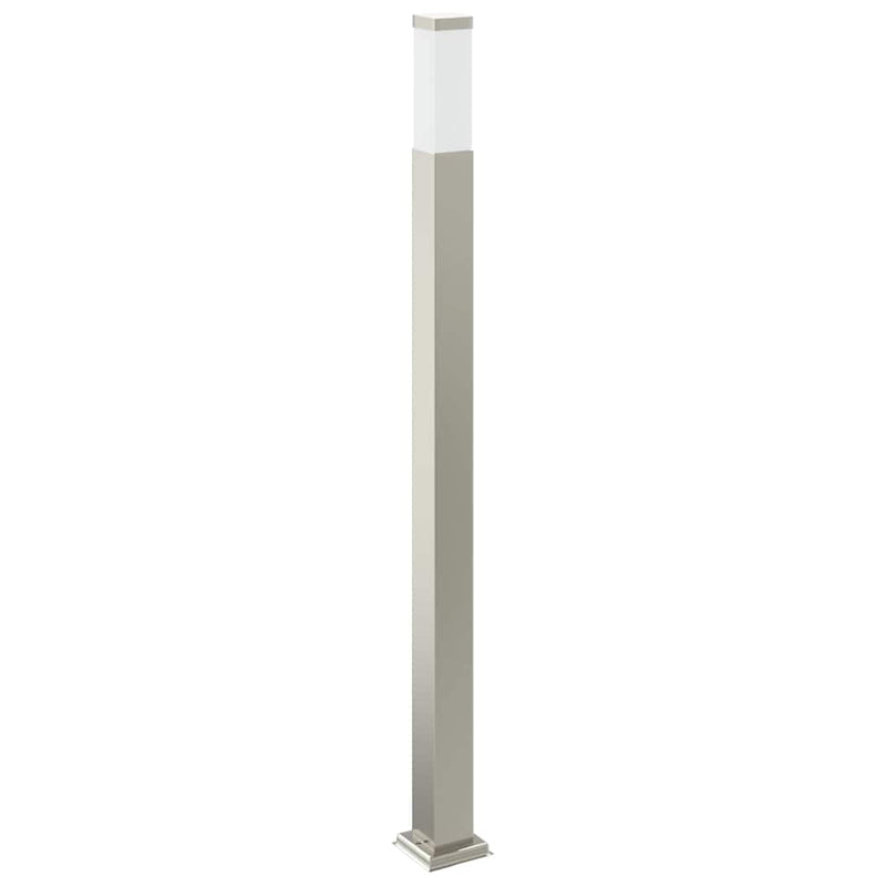 Stâlp luminos cu senzor și priză 110 cm oțel inoxidabil IP44