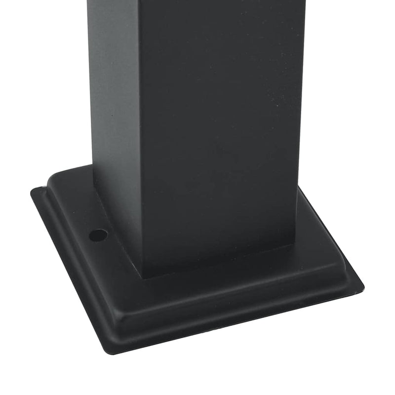 Stâlpi iluminatori 3 buc 80 cm Negru IP44