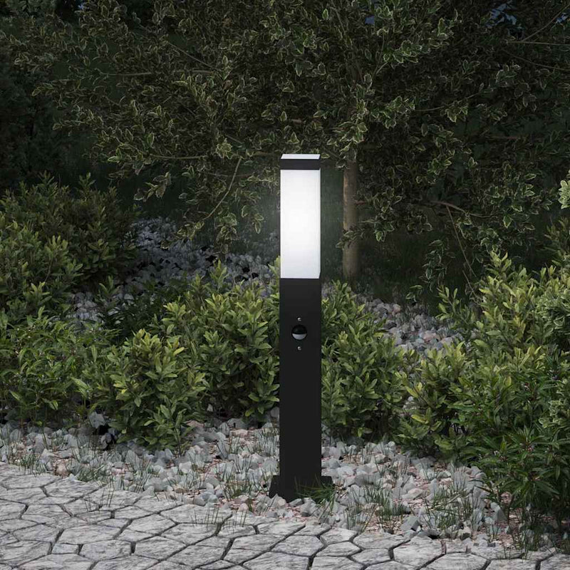 Stâlp luminos cu senzor 50 cm negru IP44