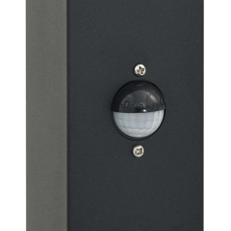 Stâlpi iluminatori cu senzor, 3 buc., 80 cm, negru, IP44