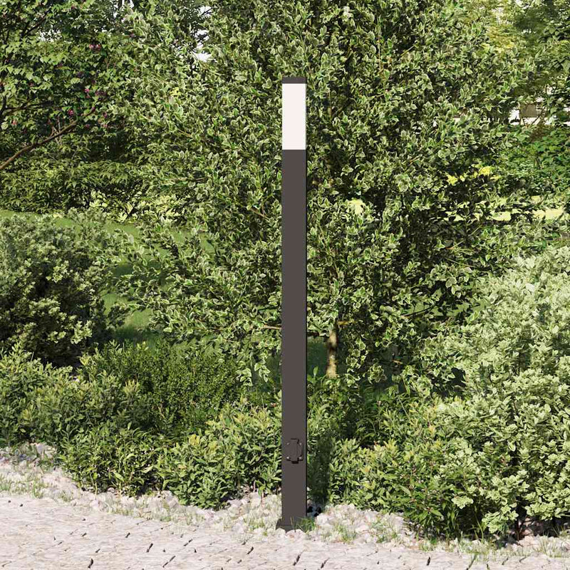 Stâlp luminos cu priză 110 cm negru IP44