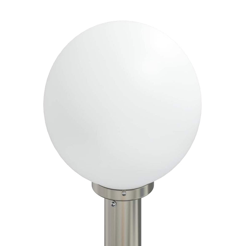 Stâlpi iluminatori cu senzor și priză, 3 buc., 120 cm, oțel inoxidabil, IP44