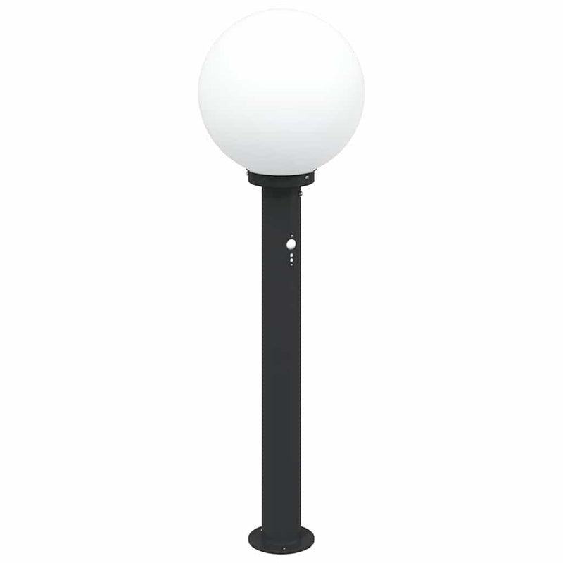 Stâlpi iluminatori cu senzor, 3 buc., 80 cm, negru, IP44