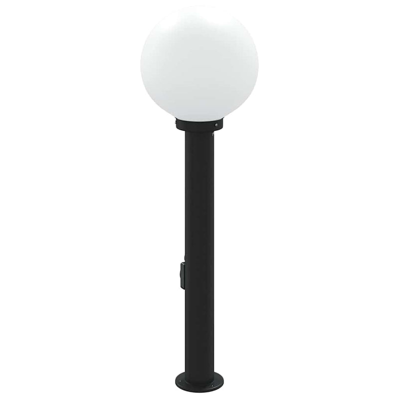 Stâlp luminos cu priză 80 cm negru IP44