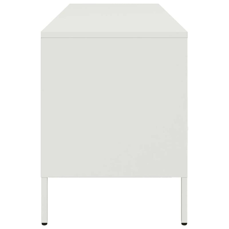 Dulap TV, alb, 100,5x39x50,5 cm, oțel