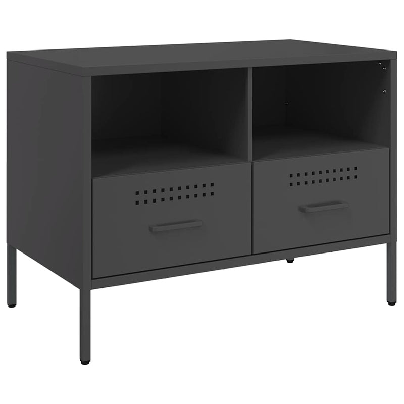Dulapuri TV, 2 buc., negru, 68x39x50,5 cm, oțel
