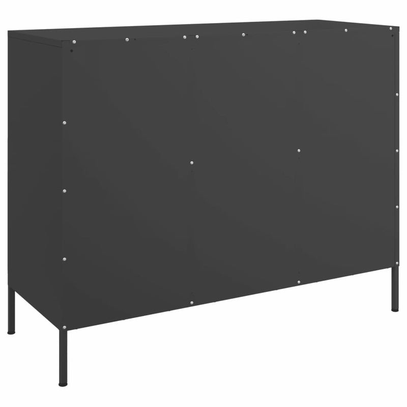 Dulap, negru, 100,5x39x79 cm, oțel