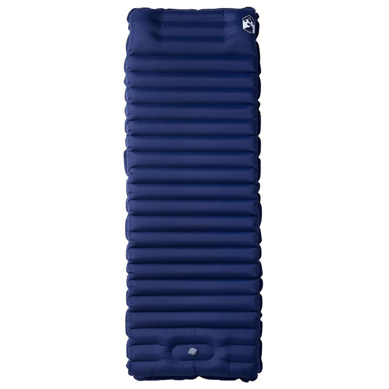 Saltea de camping auto-gonflabilă cu pernă 1 persoană bleumarin