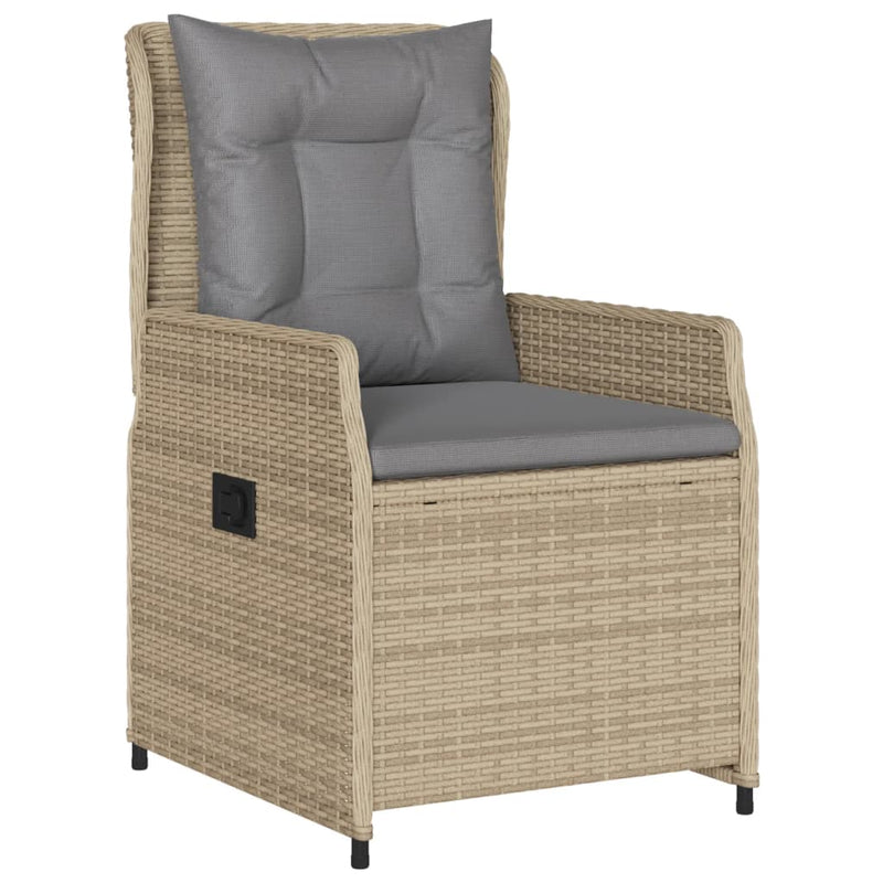 Set mobilier de grădină cu perne, 5 piese, bej, poliratan