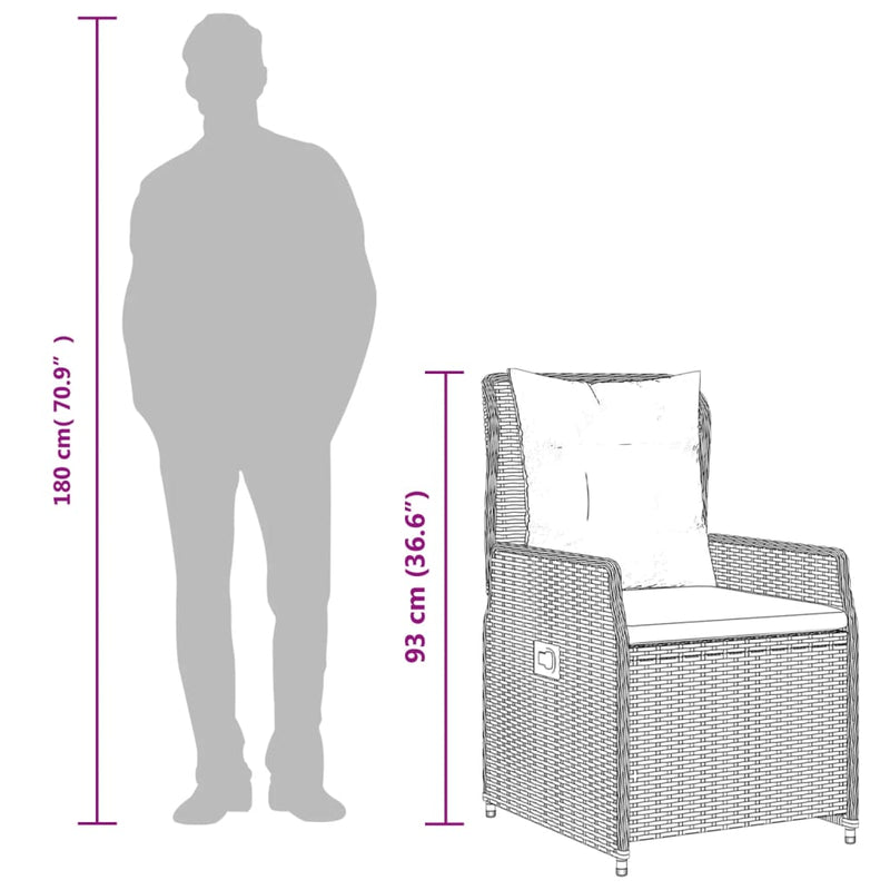 Set mobilier de grădină cu perne, 5 piese, bej, poliratan