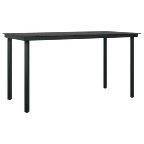 Set mobilier de grădină cu perne, 5 piese, negru, poliratan