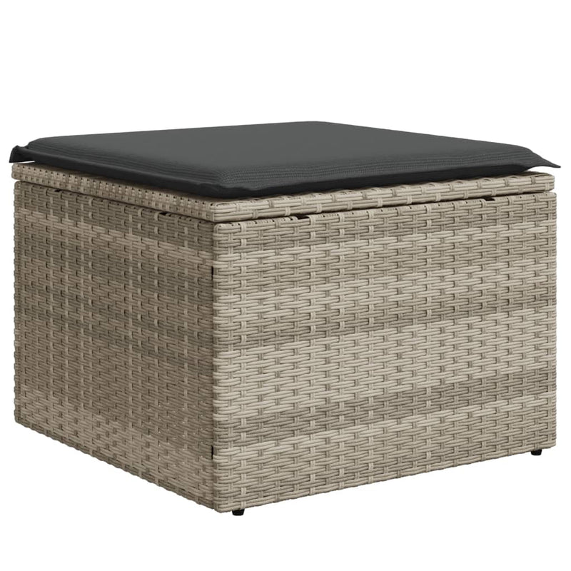 Set canapele de grădină cu perne, 6 piese gri deschis poliratan