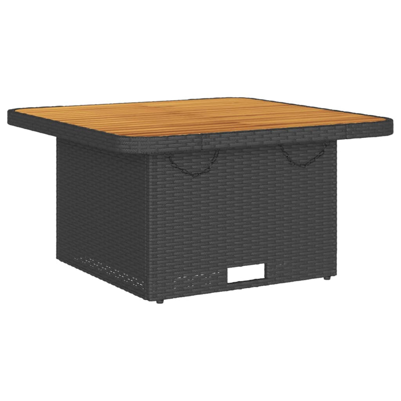 Set șezlonguri de grădină, 5 piese, cu perne, negru, poliratan