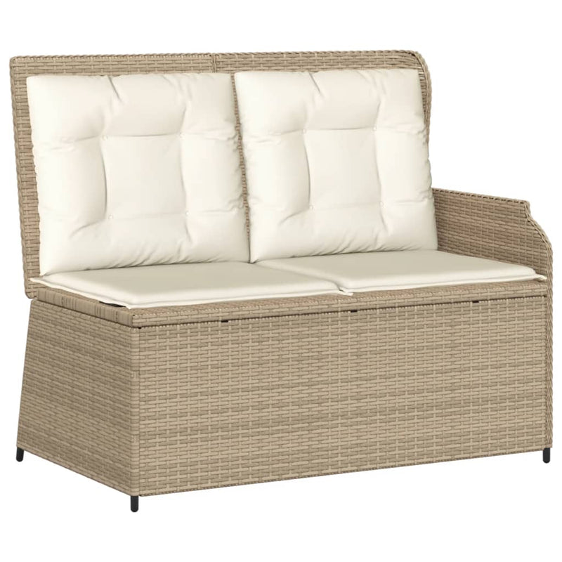 Set mobilier de grădină cu perne, 6 piese, bej, poliratan