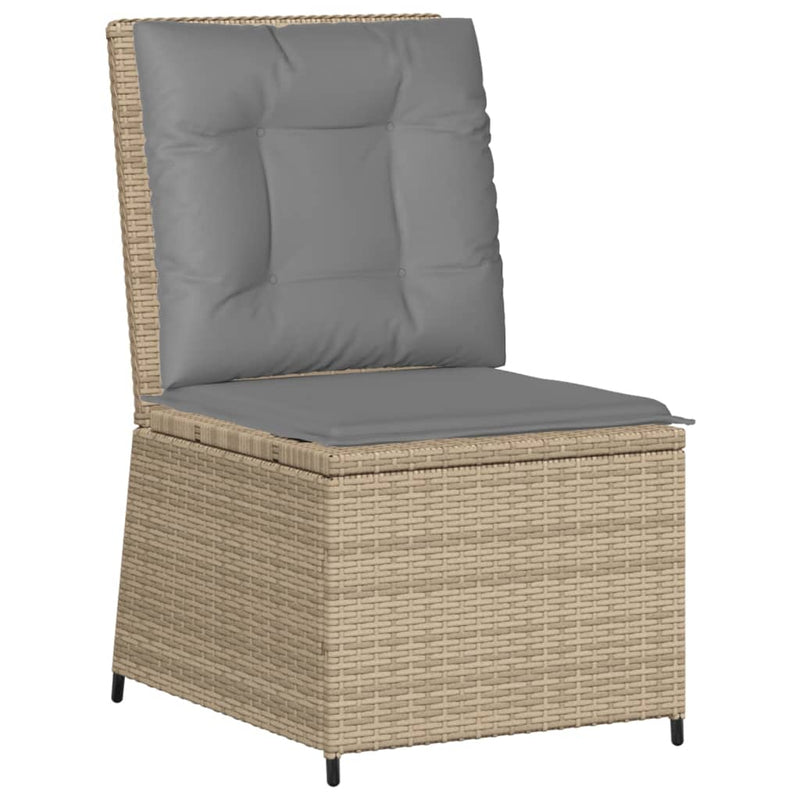 Set mobilier de grădină cu perne, 5 piese, bej, poliratan