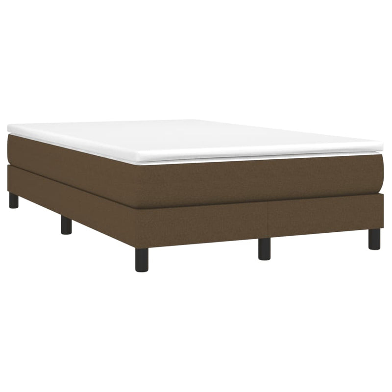 Pat box spring cu saltea, maro închis, 120x190 cm, textil
