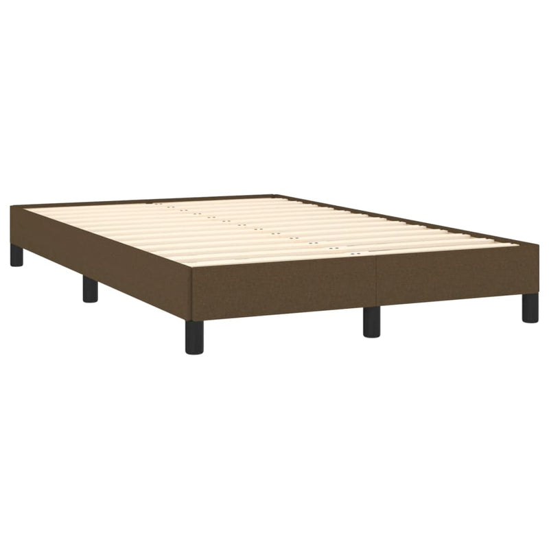 Pat box spring cu saltea, maro închis, 120x190 cm, textil