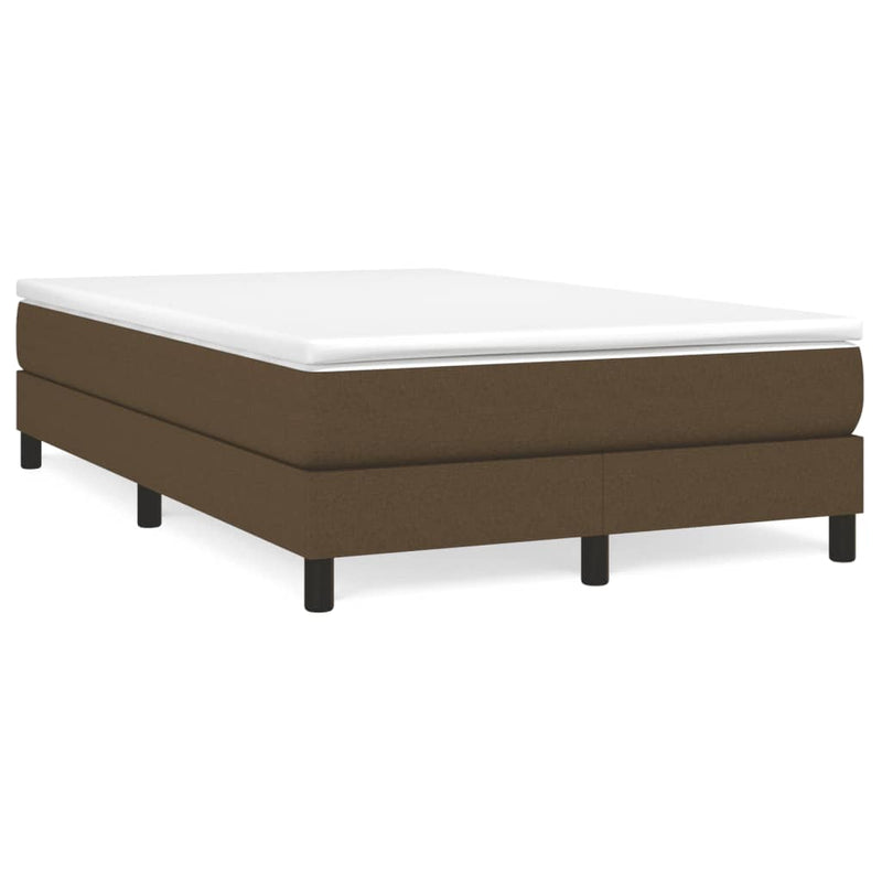 Pat box spring cu saltea, maro închis, 120x190 cm, textil
