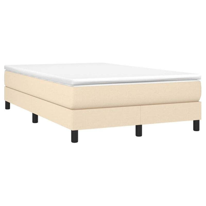 Pat continental cu saltea, crem, 120x190 cm, textil