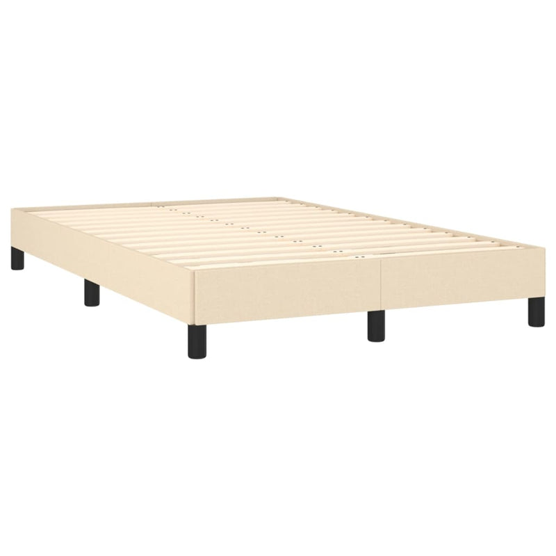 Pat continental cu saltea, crem, 120x190 cm, textil