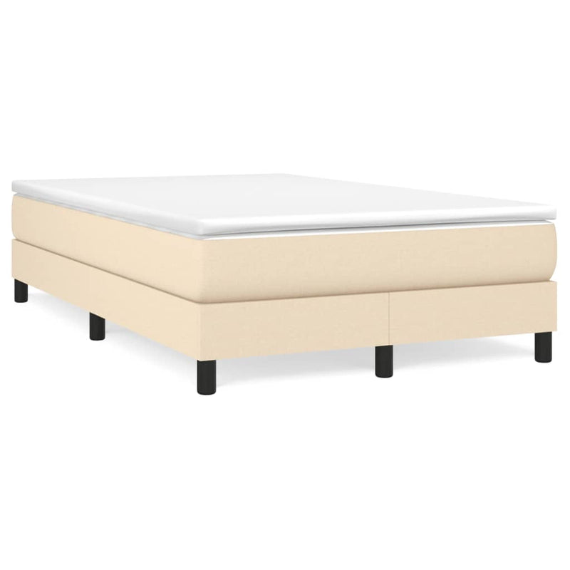 Pat continental cu saltea, crem, 120x190 cm, textil