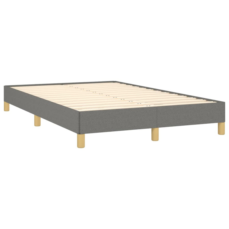 Pat box spring cu saltea, gri închis, 120x190 cm, textil