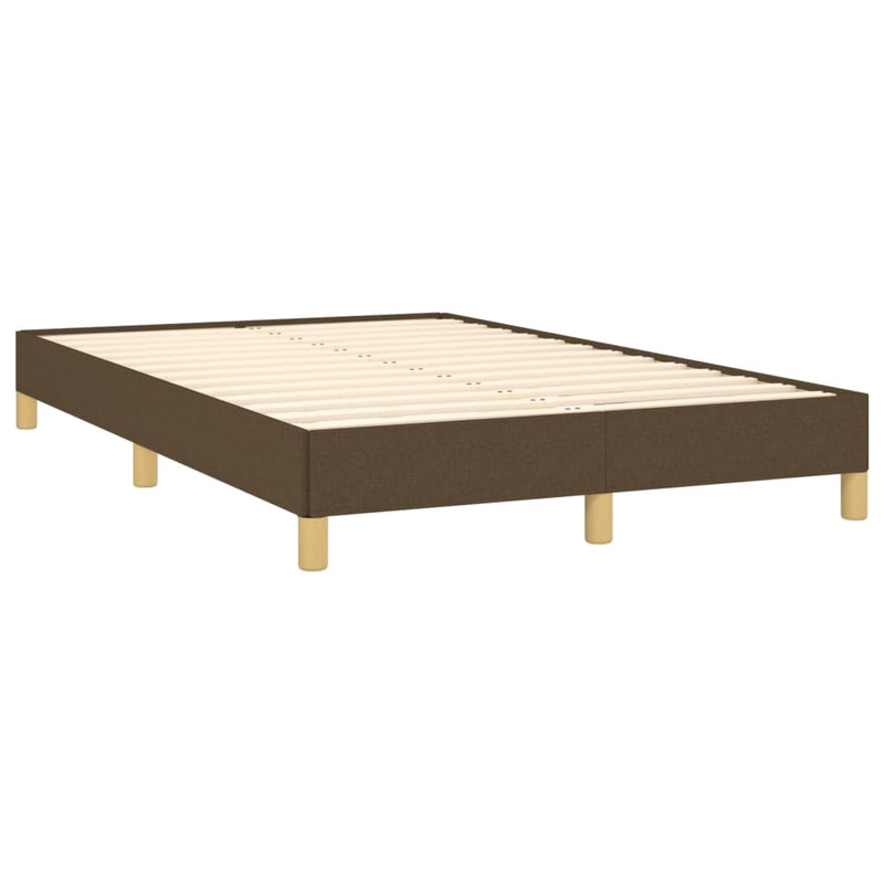 Pat box spring cu saltea, maro închis, 120x190 cm, textil