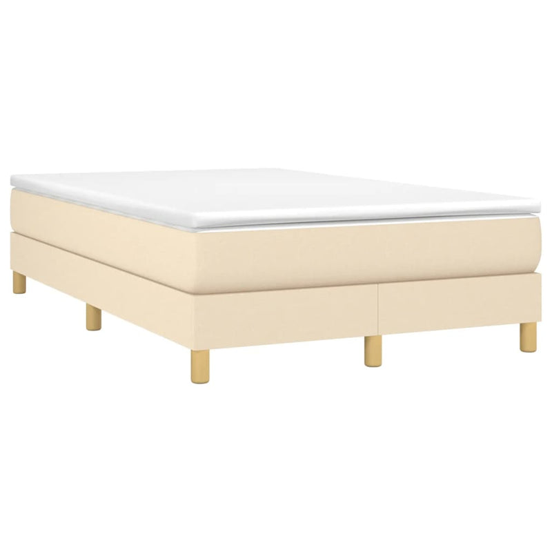 Pat continental cu saltea, crem, 120x190 cm, textil