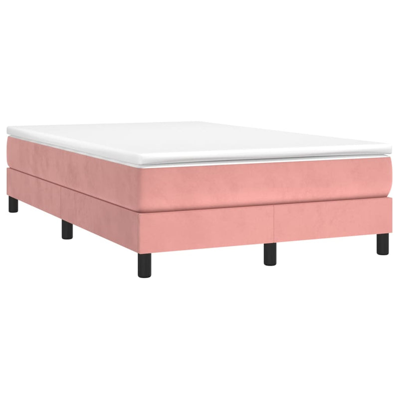 Pat box spring cu saltea, negru, 120x190 cm, catifea