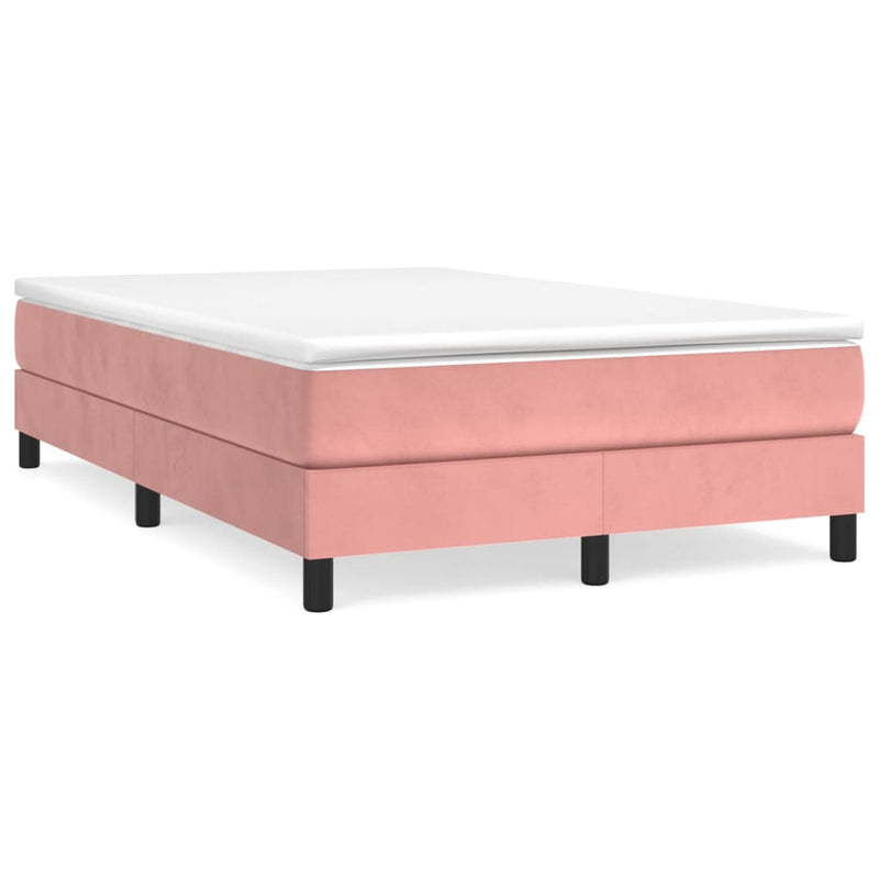 Pat box spring cu saltea, negru, 120x190 cm, catifea