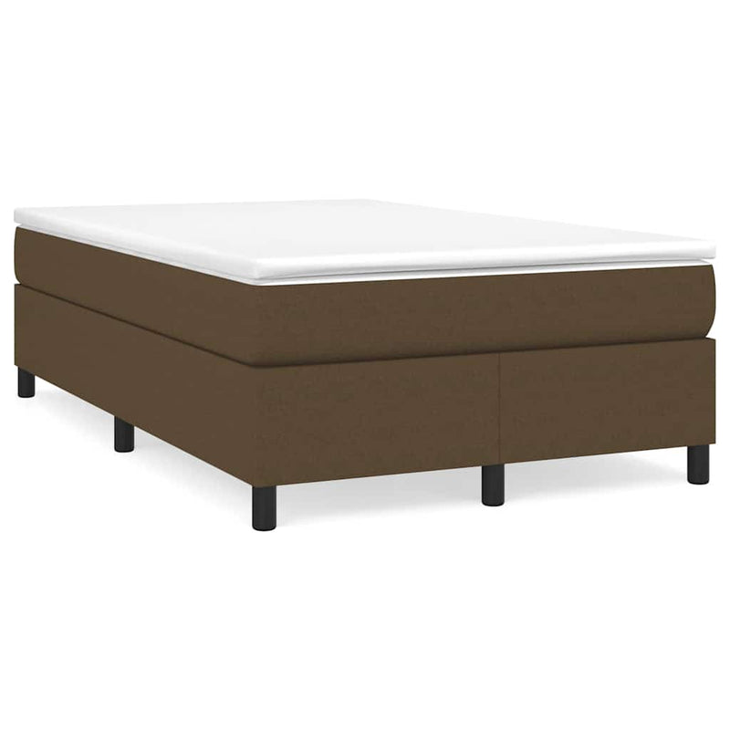Pat box spring cu saltea, maro închis, 120x190 cm, textil
