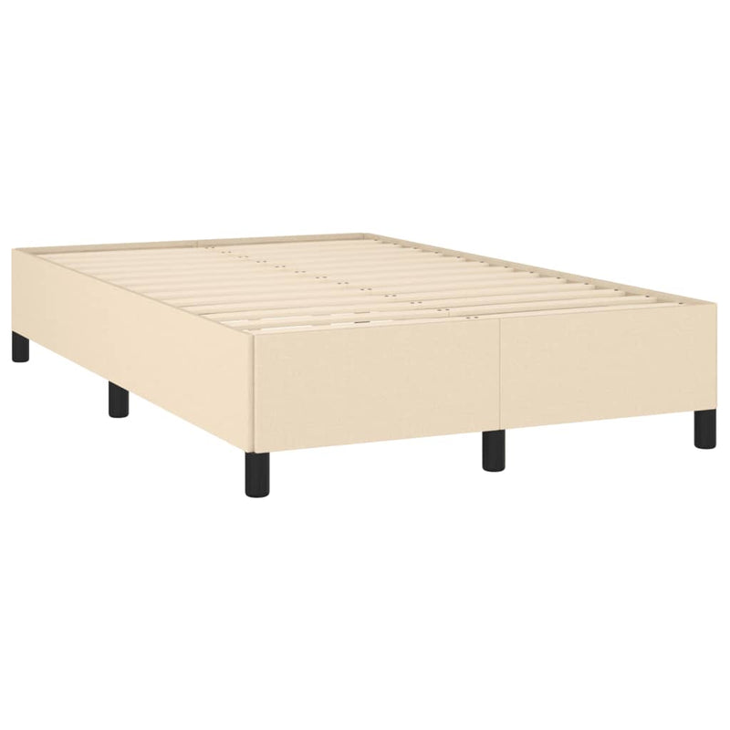 Pat continental cu saltea, crem, 120x190 cm, textil