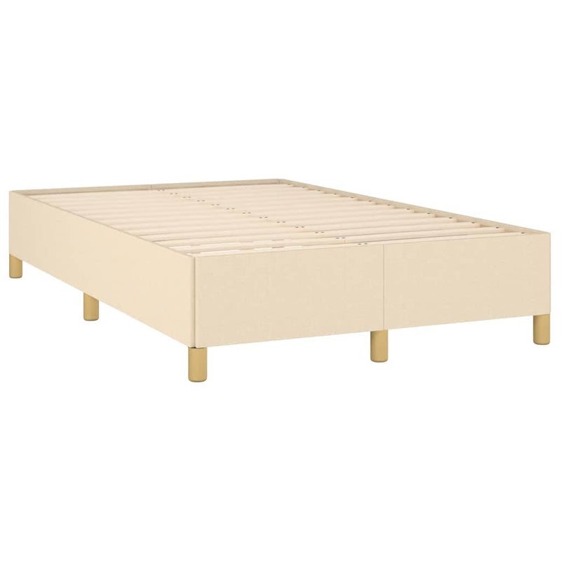 Pat continental cu saltea, crem, 120x190 cm, textil