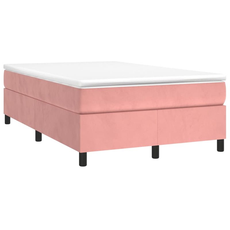 Pat box spring cu saltea, negru, 120x190 cm, catifea