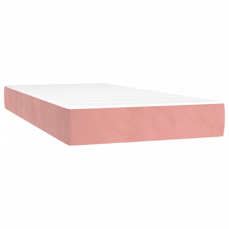 Pat box spring cu saltea, negru, 120x190 cm, catifea