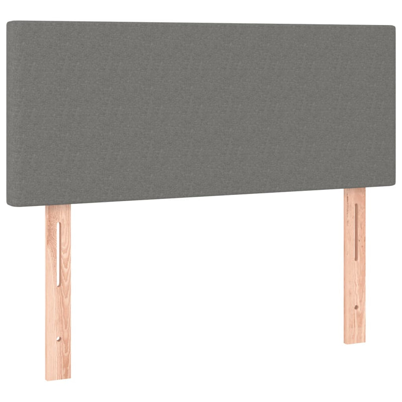 Pat box spring cu saltea, gri închis, 120x190 cm, textil