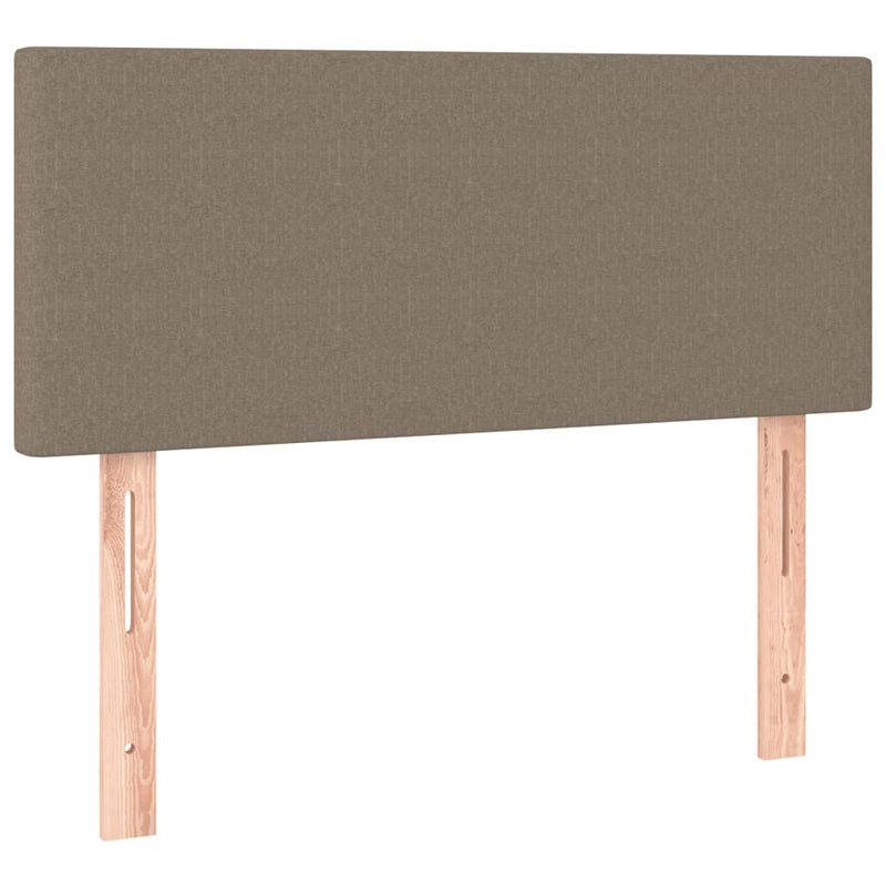 Pat box spring cu saltea, taupe, 120x190 cm material textil
