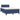 Pat box spring cu saltea, albastru, 120x190 cm, material textil