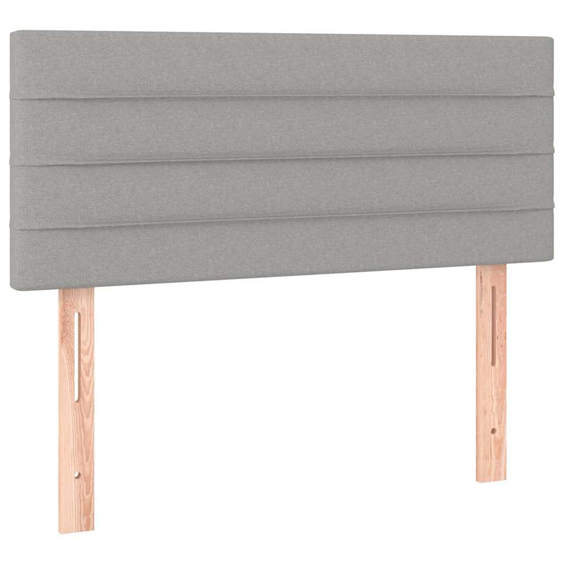 Pat box spring cu saltea, gri deschis, 120x190 cm, textil