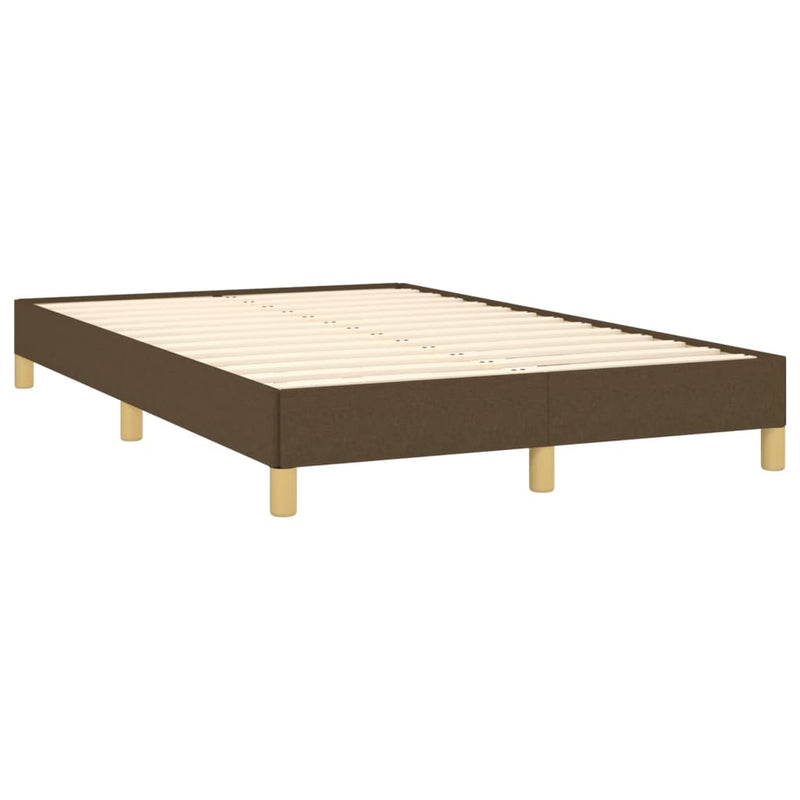 Pat box spring cu saltea, maro închis, 120x190 cm, textil
