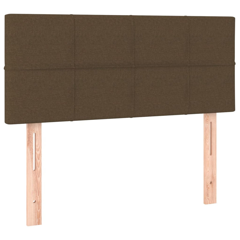Pat box spring cu saltea, maro închis, 120x190 cm, textil