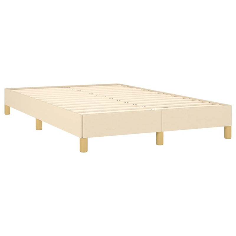 Pat continental cu saltea, crem, 120x190 cm, textil