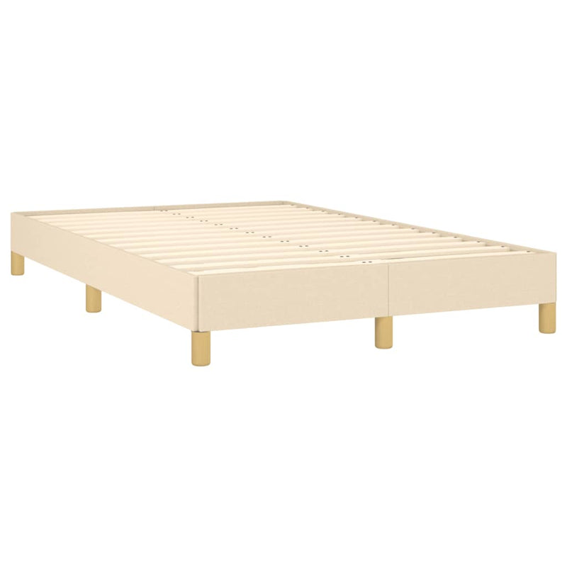 Pat continental cu saltea, crem, 120x190 cm, textil