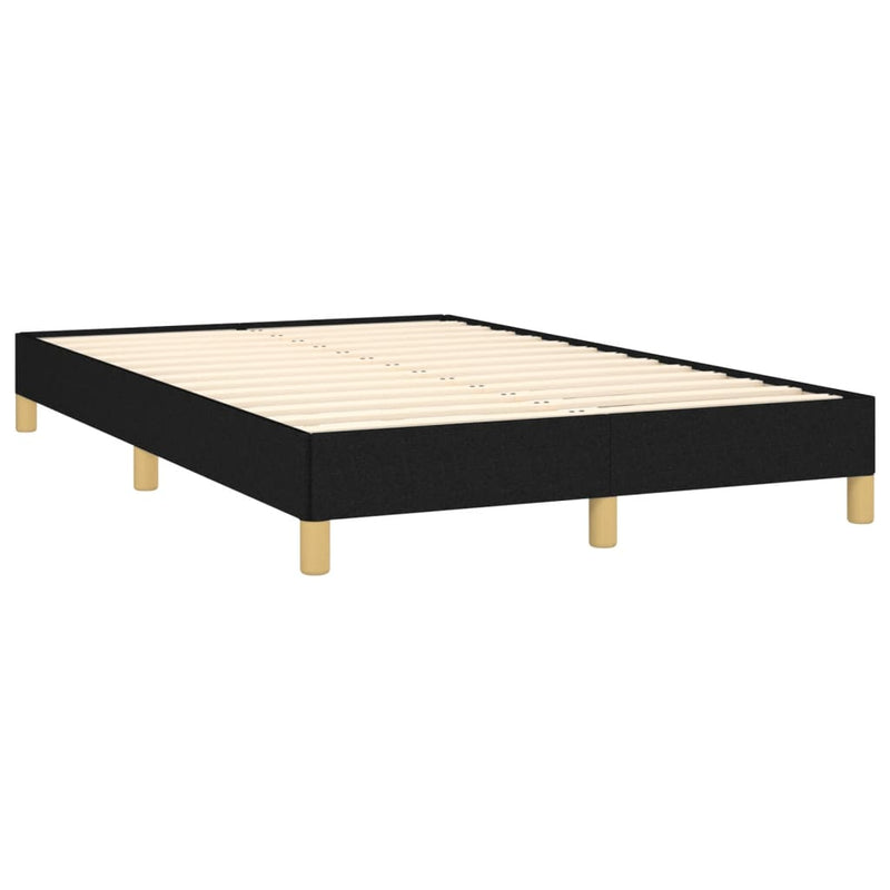 Pat box spring cu saltea, negru, 120x190 cm, catifea