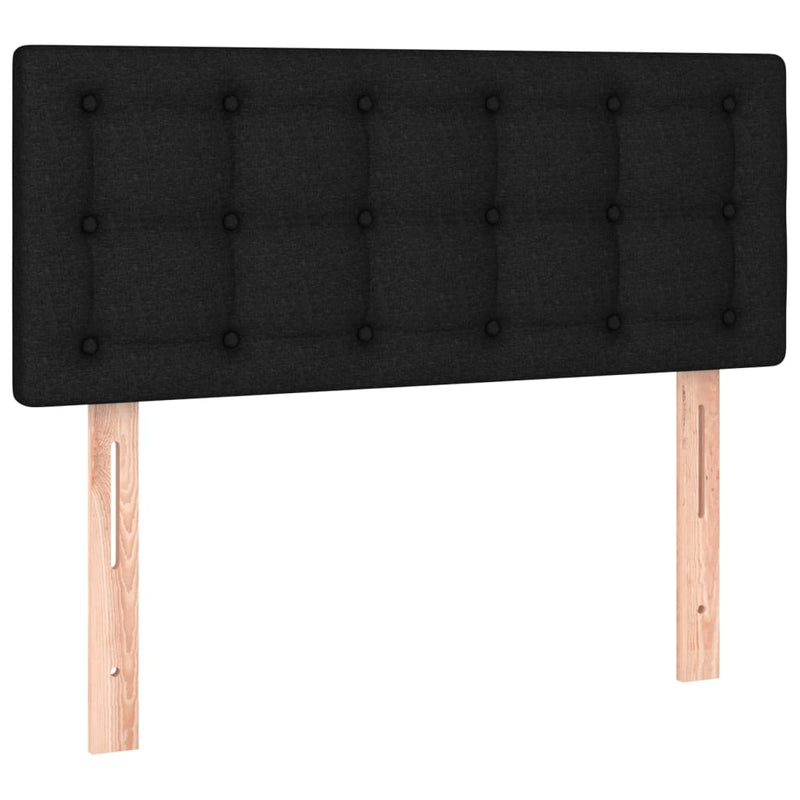 Pat box spring cu saltea, negru, 120x190 cm, catifea