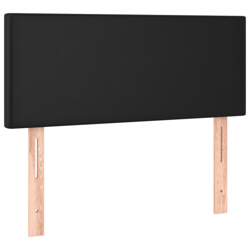 Pat box spring cu saltea, negru, 120x190 cm, piele ecologică