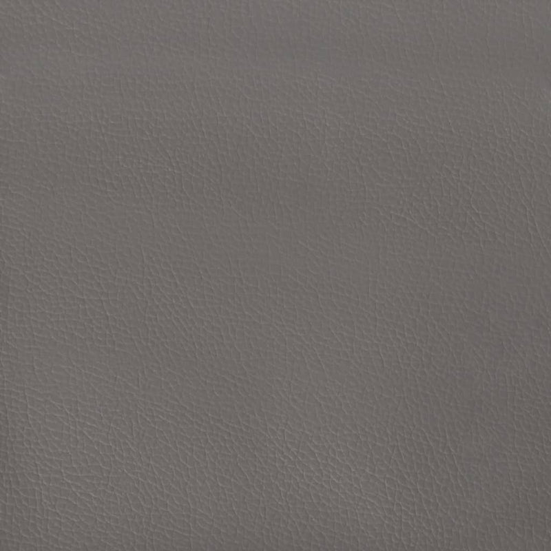 Pat box spring cu saltea, gri, 120x190 cm, piele ecologică