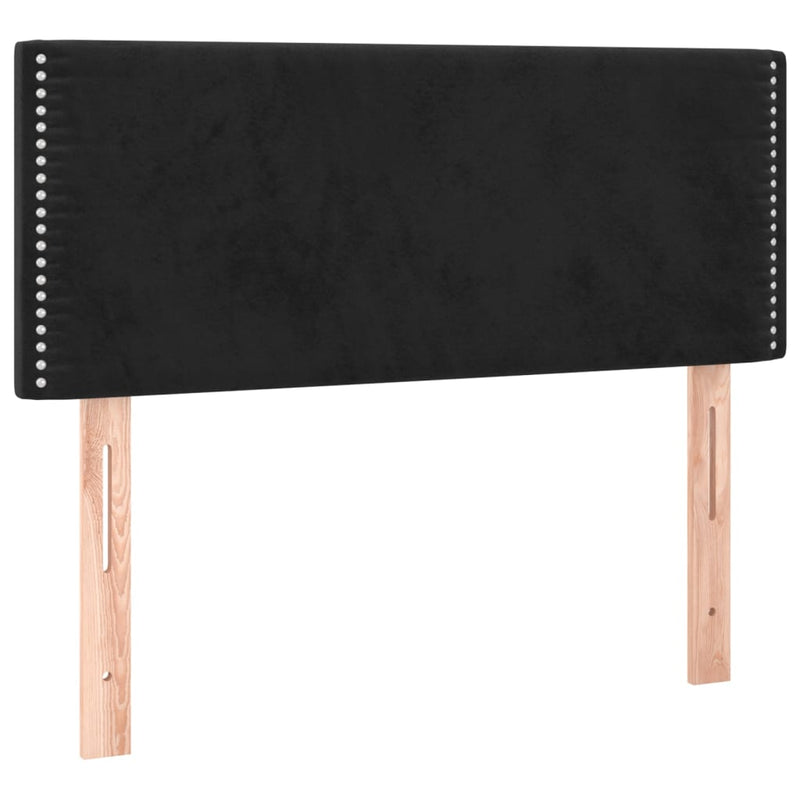 Pat box spring cu saltea, negru, 120x190 cm, catifea