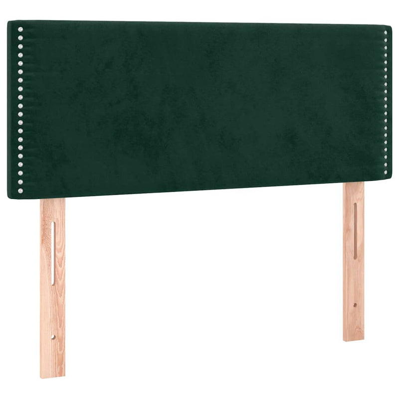 Pat box spring cu saltea, verde închis, 120x190 cm, catifea