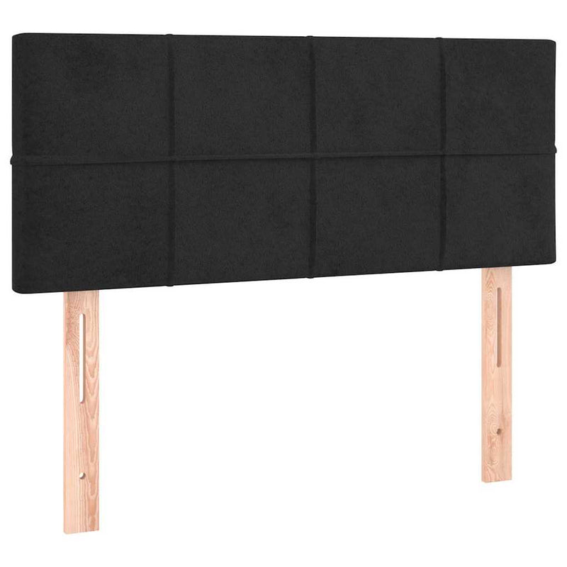 Pat box spring cu saltea, negru, 120x190 cm, catifea